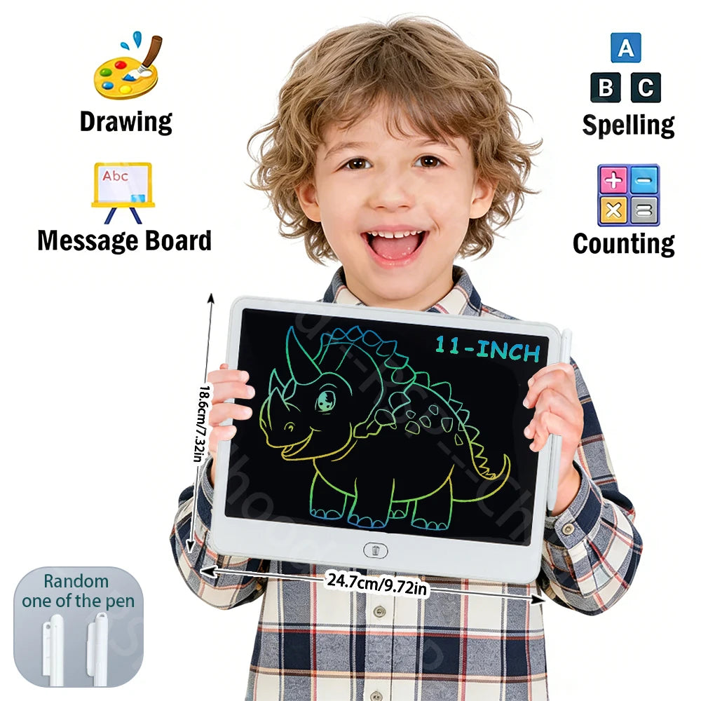 Kids LCD Doodle Tablet, 8, 11, 13 or 16-Inch Erasable Drawing and Handwriting Board with Stylus, Screen Lock and Clear Button for Creative Practice