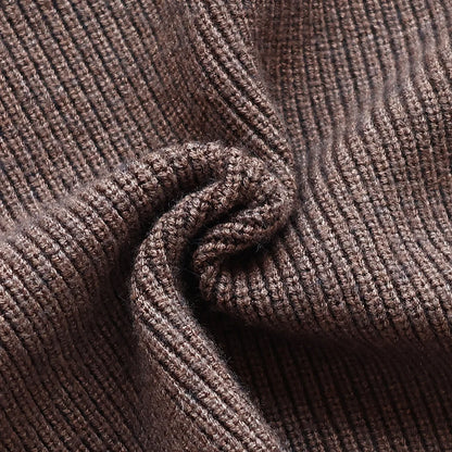Kids Ribbed Turtleneck Sweater for Boys and Girls, Long Sleeve Knit Pullover in Beige, Brown or Black for Spring and Fall Layering, Sizes 12M-6T