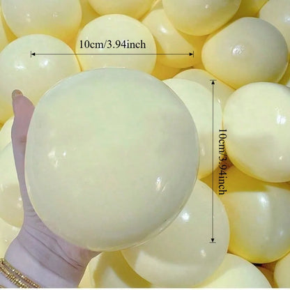 Squishy Stress Ball with Dough Filling, Soft TPR Round Squeeze Fidget in Yellow, Blue, Pink or White for Tactile Play and Desk Breaks