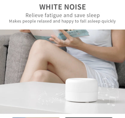 Color Light White Noise Machine with 7 Light Effects and 12 Sounds, 2000mAh Rechargeable Battery, Compact Sound Device for Nursery and Travel