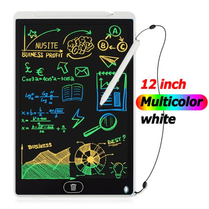 12-Inch LCD Handwriting Pad for Kids, Color Drawing Tablet and Portable Writing Board for Creative Doodles, Letter Practice and Learning Activities