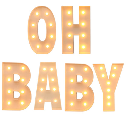 Giant Marquee Letter Frame Box, 91.5cm LED Light-Style Alphabet Display for DIY Names, Baby Showers, First Birthdays and Wedding Party Decor
