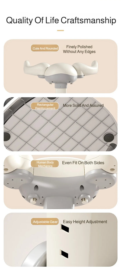 Adjustable Kids Shower Stand with Wraparound Support, Textured Base and Showerhead Holder, Gray or Brown Options for Adult-Supervised Bathing