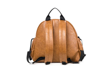 Nappy Changing Backpack by Soboba with Front Slip Pockets, Side Storage and Top Handle, Solid-Color Diaper Bag for Baby Essentials and Parent Outings