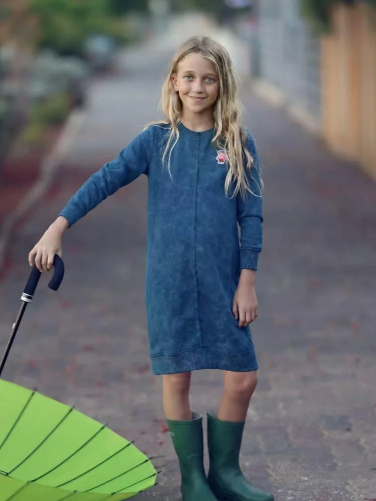 Blue Bear Kids Coordinating Outfits with Girls Long Sleeve Dress and Skirt, Boys Polo and Shirt Options, Baby Sets for Sibling Family Photos