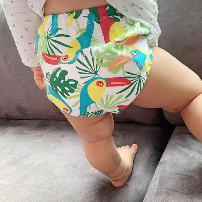 Washable Potty Training Pants Multipack, 4 or 8 Reusable Toddler Underwear Briefs with Printed Designs for Daytime Toilet Learning, Sizes S-XL