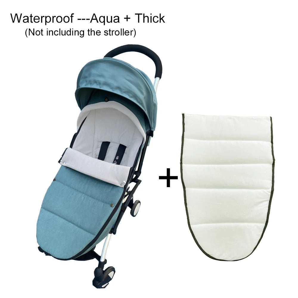 Waterproof Stroller Footmuff with Polar Fleece Lining for YOYO and Bugaboo, Windproof Winter Cover with Storage Bag and Optional Extra Quilt
