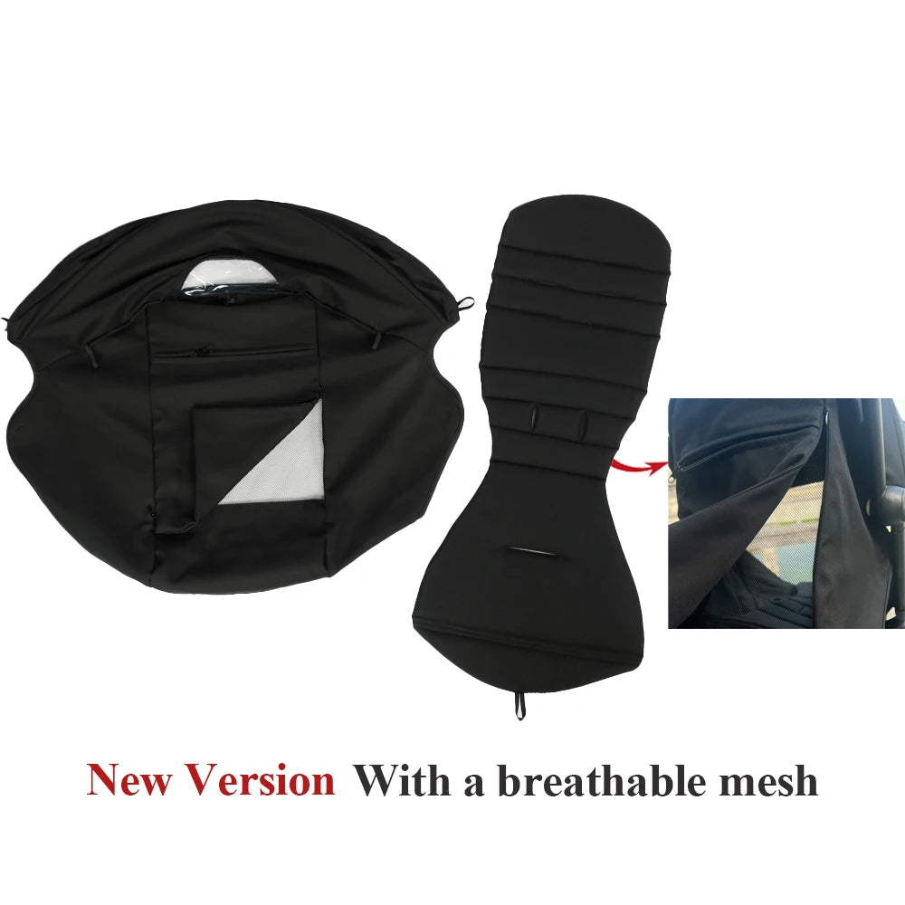Stroller Canopy and Seat Cushion Kit with Mesh, Replacement Fabric Set Compatible with YOYO and YOYO+ for Everyday Outings, Multiple Colors