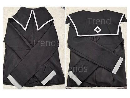 Homura Akemi Costume Set with Coat, Skirt, Bows and Stockings, Anime Cosplay Uniform with Optional 100 cm Wig for Halloween and Conventions
