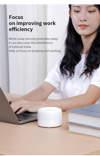 Color Light White Noise Machine with 7 Light Effects and 12 Sounds, 2000mAh Rechargeable Battery, Compact Sound Device for Nursery and Travel