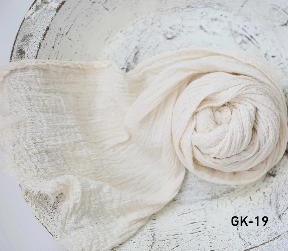 Cotton Gauze Newborn Photography Wrap, Stretchy Baby Portrait Prop in Two Sizes with Color Options for Studio Layers and Keepsake Photo Sessions
