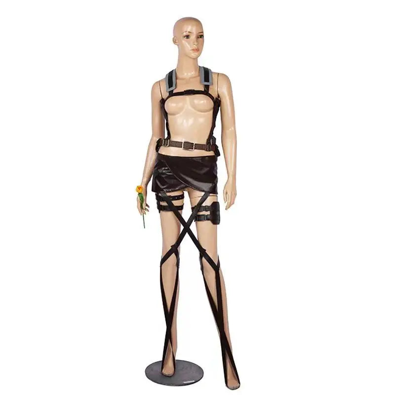 Attack on Titan Cosplay Costume with Recon Corps Jacket, Cloak and Harness Belt Options for Anime Conventions, Halloween and Character Dress-Up