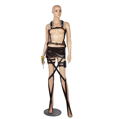 Attack on Titan Cosplay Costume with Recon Corps Jacket, Cloak and Harness Belt Options for Anime Conventions, Halloween and Character Dress-Up
