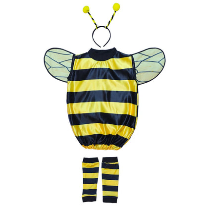 Kids Bee Costume Set with Headband for Halloween, School Performances and Insect-Themed Dress-Up, Size Options for Heights 90–160 cm