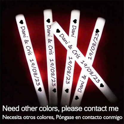 LED Foam Glow Sticks Bulk Party Favors with RGB, Single-Color and Personalized Options for Weddings, Birthdays, Concerts and Christmas