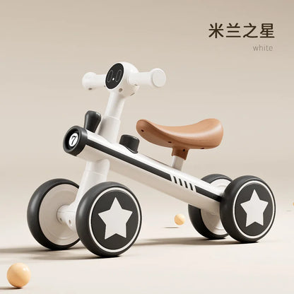 Lightweight Toddler Balance Bike for Ages 1–3, Ivory or Orange Kids Riding Toy for Supervised Playtime and First Birthday Gift Ideas