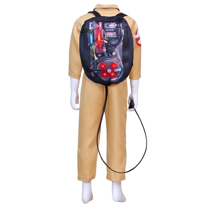 Kids Ghostbusters Inspired Costume with Clothing Style and Backpack Options for Halloween, Carnival, Movie-Themed Parties and Cosplay
