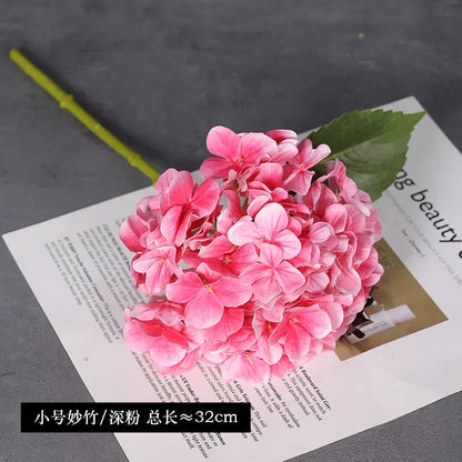 Real Touch Artificial Hydrangea Flowers, 10-Piece Latex Film Floral Set for Bridal Bouquets, Wedding Centerpieces and Home Decor