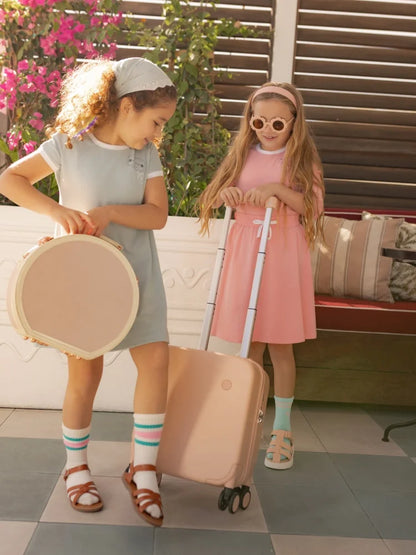 Kids Ringer Matching Outfits in Cotton Jersey with Stamp Graphics, Contrast Trim Dresses, Tees, Shorts and Baby Sets for Summer Photos