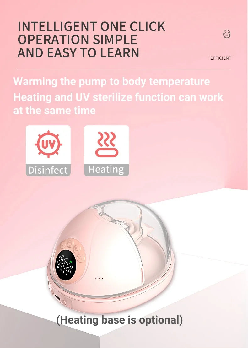 MAOYYE Hands-Free Breast Pump MY382, Wearable Electric Pump with 4 Modes, 12 Levels and Flange Adapters, Pink or White Single and Double Options
