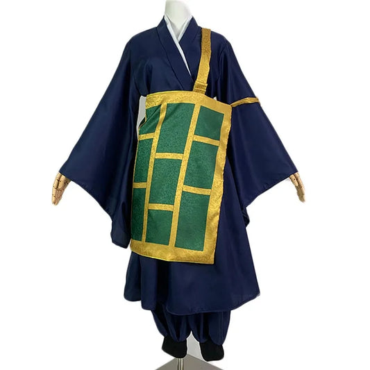 Suguru Geto Cosplay Costume for Men and Women, Kimono-Style Coat, Kasaya, Shirt and Pants with Optional 60 cm Wig for Halloween and Conventions