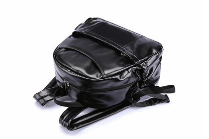 PU Diaper Bag Backpack with Zippered Storage and Front Pockets, 34 x 14 x 32 cm Baby Essentials Organizer for Parents and Everyday Outings