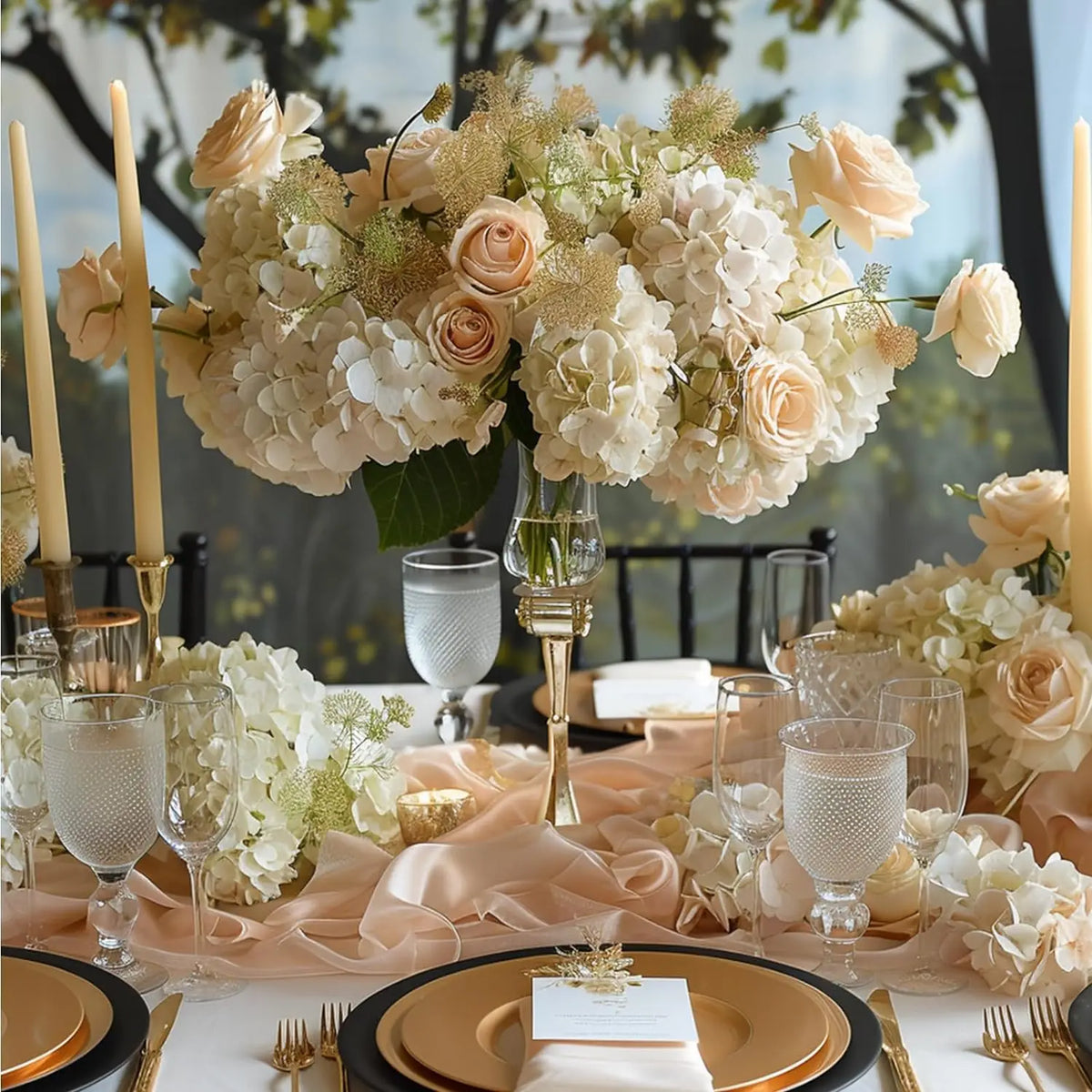 Silk Hydrangea Flower Heads, 25-Piece Artificial Flowers with Flexible Stems for DIY Wedding Centerpieces, Baby Shower and Home Party Decor