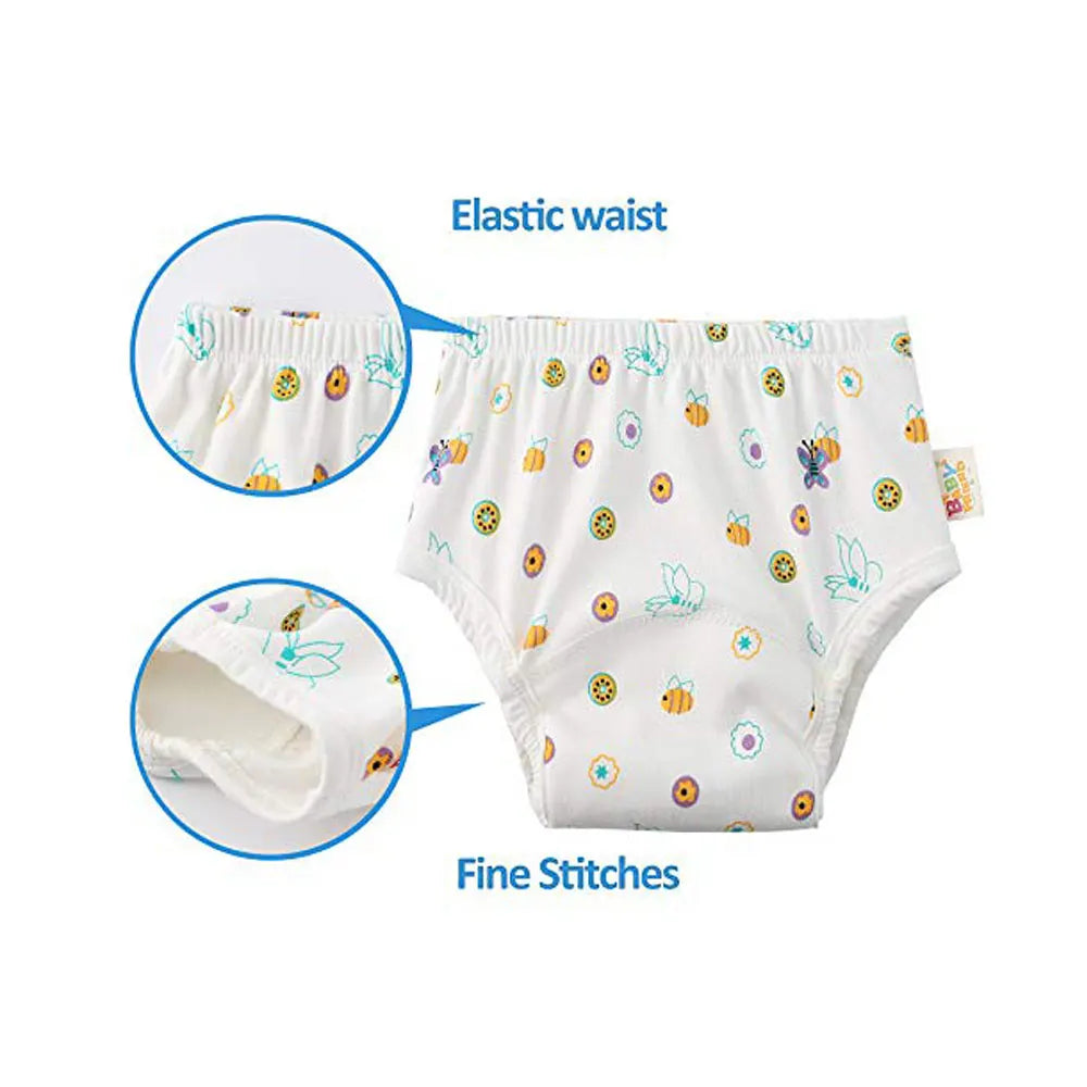 Washable Potty Training Pants Multipack, 4 or 8 Reusable Toddler Underwear Briefs with Printed Designs for Daytime Toilet Learning, Sizes S-XL