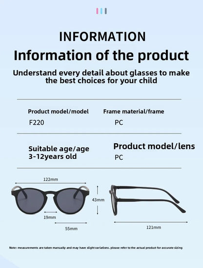 Kids Retro UV400 Sunglasses for Boys and Girls Ages 2-8, Colorful Fashion Shades in Assorted Frame Styles for Summer Outings and Family Photos