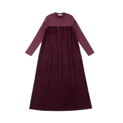 Velour Family Matching Outfits, Girls Jersey and Velour Maxi Dress with Coordinating Boys and Girls Sets and Baby Romper Styles