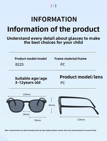 Kids Retro UV400 Sunglasses for Boys and Girls Ages 2-8, Colorful Fashion Shades in Assorted Frame Styles for Summer Outings and Family Photos