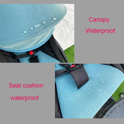 Stroller Canopy Fabric and Seat Cushion Set by COLU KID for Babyzen YOYO and YOYO2, Removable Washable Peach Skin Cloth in Five Color Options