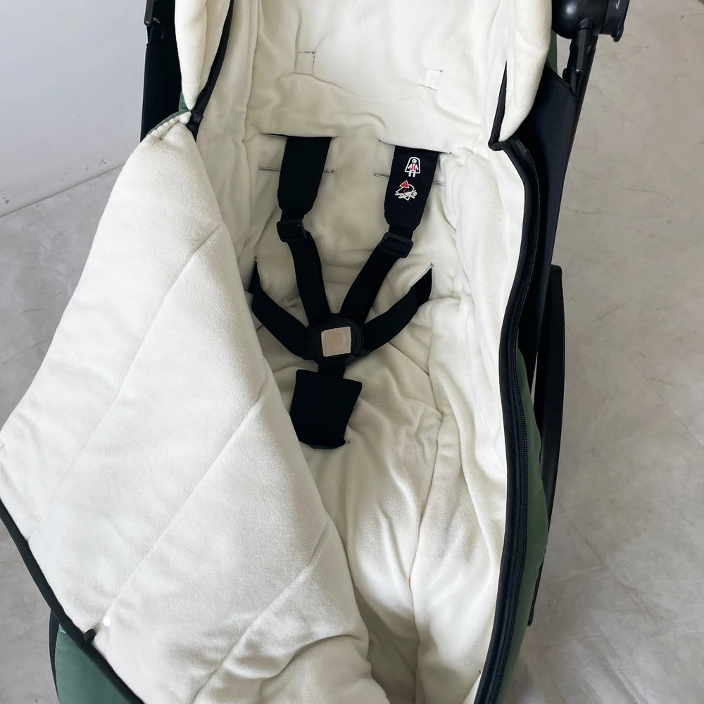 Fleece-Lined Stroller Footmuff for YOYO and Bugaboo, 90 x 45 cm Windproof Waterproof Cover with Storage Bag and Thickened Option