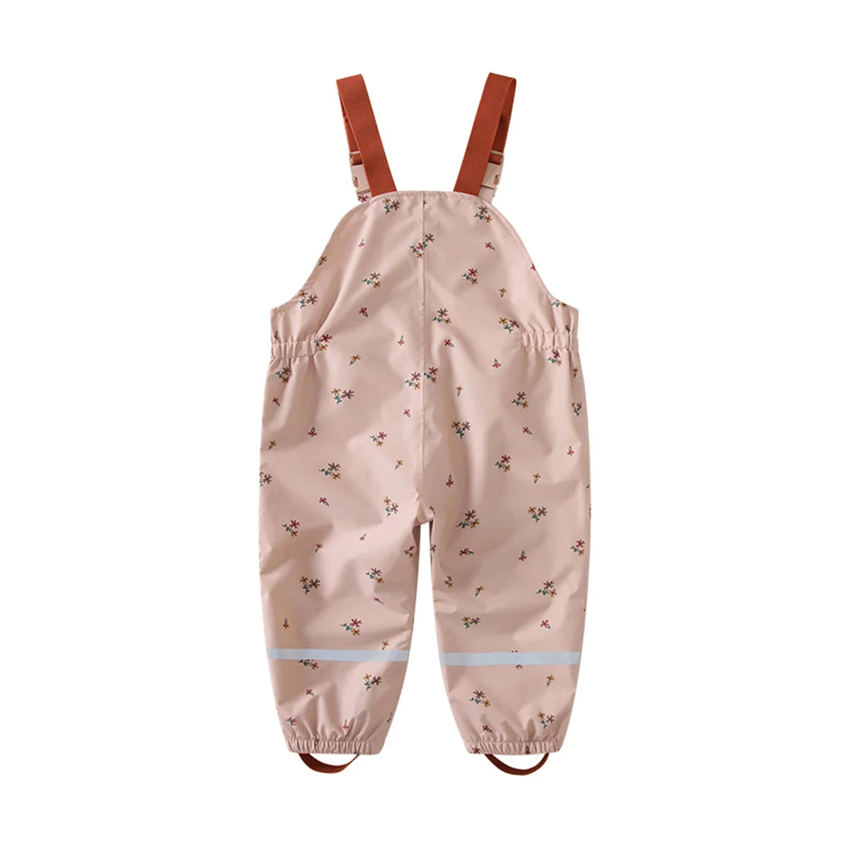Kids Waterproof Rain Overalls by HONEYKING, Printed Bib Pants with Buckle Shoulder Straps and Elastic Cuffs for Boys and Girls Outdoor Play