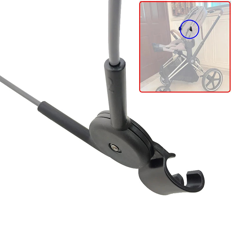 Stroller Canopy Connector Clip Compatible with Cybex Mios 2/3 and Priam 3/4, Adjustable Replacement Sunshade Rod Clamp with Left or Right Options