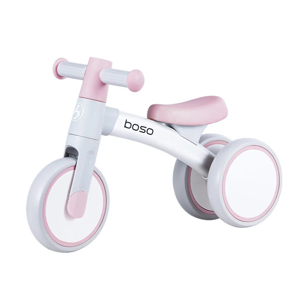 Three-Wheel Baby Balance Bike by ALWAYSME, Lightweight Aluminum Alloy Frame and TPU Wheels for Toddler Riding Play, Ages 12–36 Months