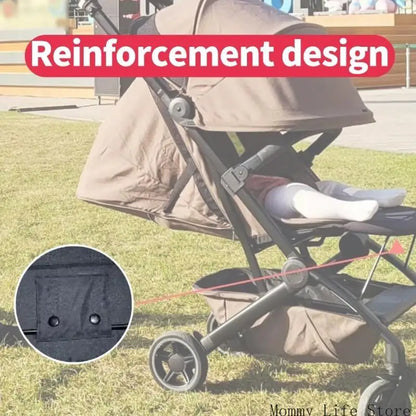 Stroller Leg Rest Extender Compatible with Joolz AER and AER+, Black Fabric and Metal Footrest Support for Everyday Walks and Outings