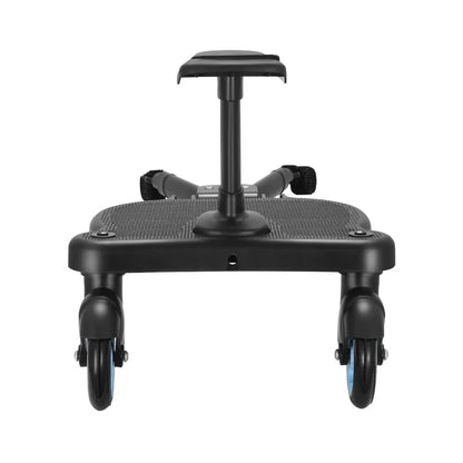 Stroller Ride-On Board with Detachable Seat, Sit or Stand Platform for a Second Child Ages 3-7, Single or Double Wheel Color Options