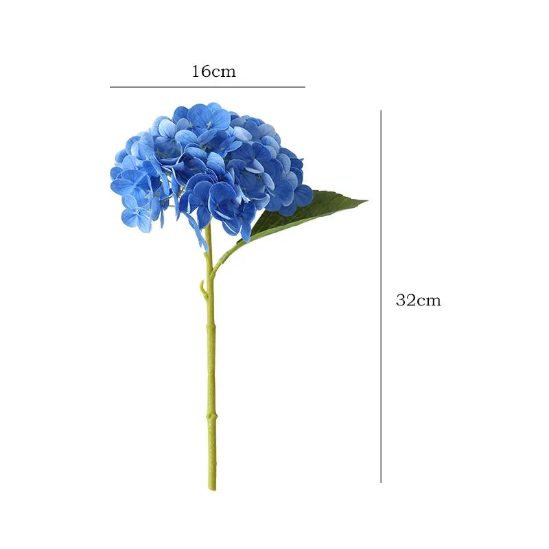 Real Touch Artificial Hydrangea Flowers, 10-Piece Latex Film Floral Set for Bridal Bouquets, Wedding Centerpieces and Home Decor