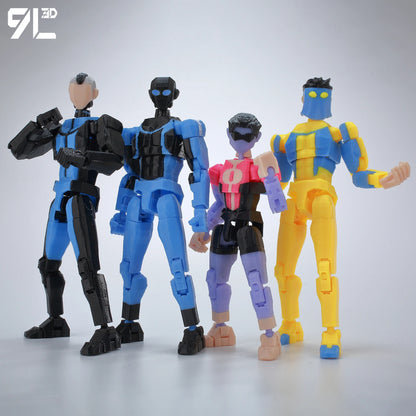 Articulated Superhero Action Figure, 3D Printed PETG Collectible with 30+ Poseable Joints, Interchangeable Parts and Accessories for Display