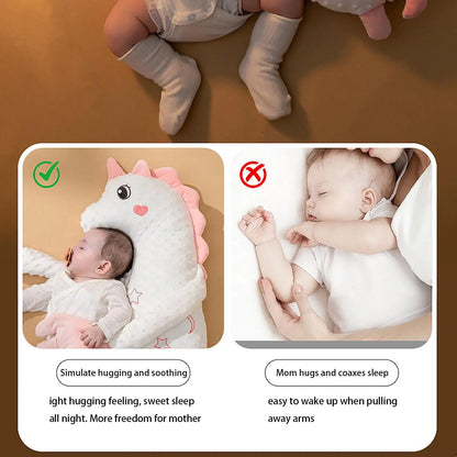 Dinosaur Baby Patting Soother with Remote Control, Plush Double-Arm Design and 3 Adjustable Speeds for Awake Supervised Calming
