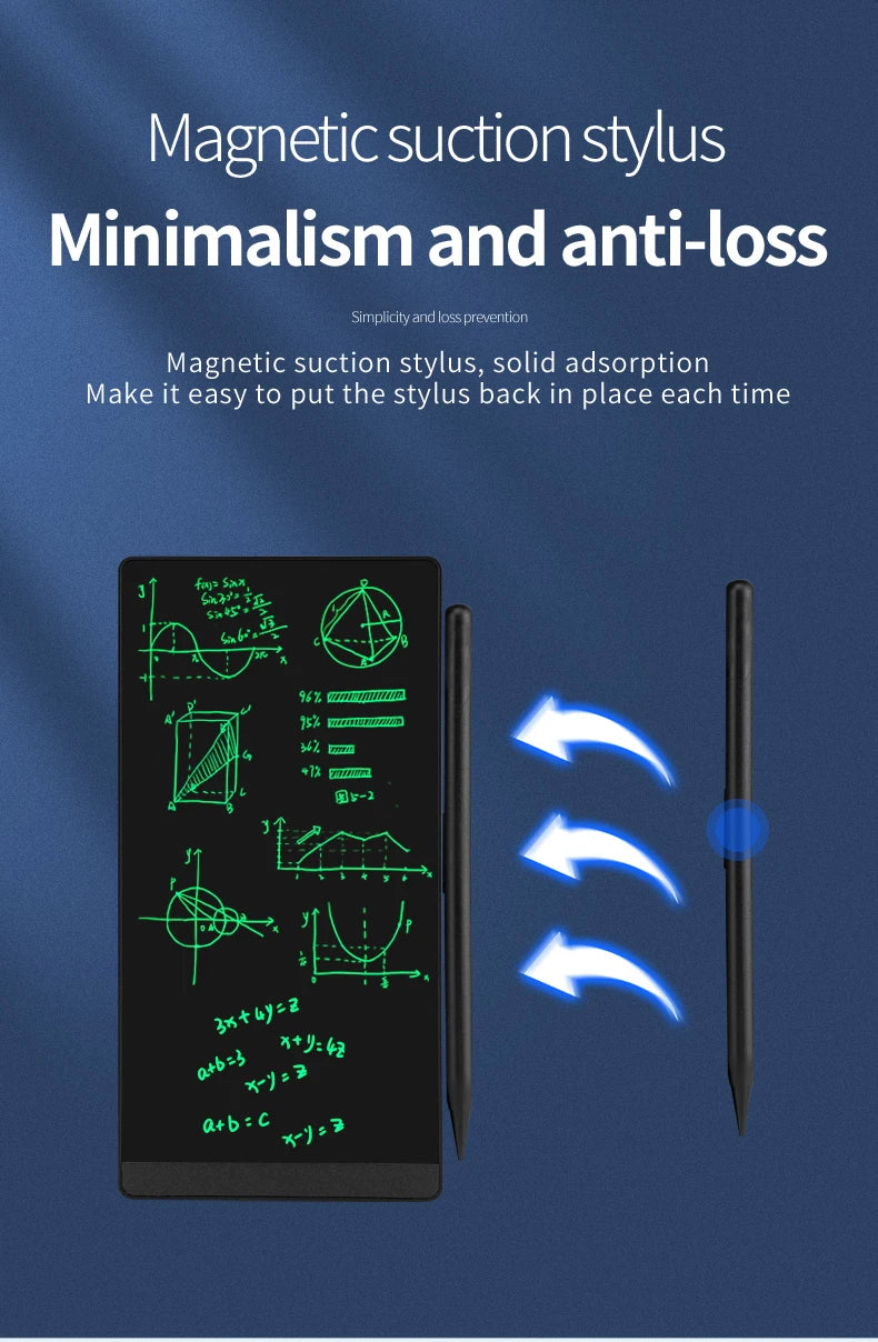 Pocket LCD Writing Pad, 6.5-Inch Full-Screen Fine-Line Tablet with Magnetic Stylus for Meeting Notes, Quick Sketches and Handwriting Practice