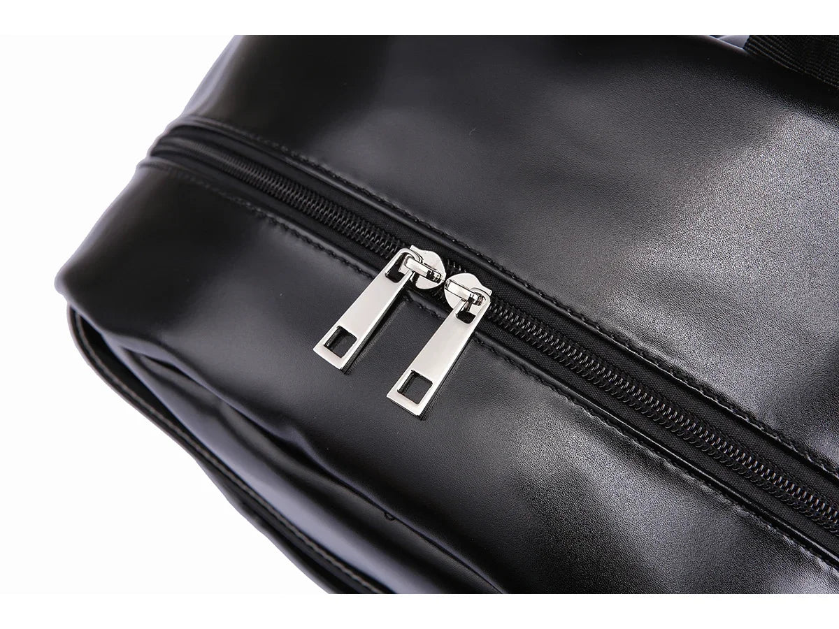 PU Diaper Bag Backpack with Zippered Storage and Front Pockets, 34 x 14 x 32 cm Baby Essentials Organizer for Parents and Everyday Outings