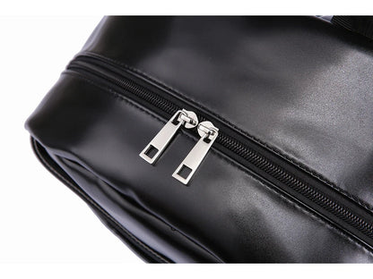 PU Diaper Bag Backpack with Zippered Storage and Front Pockets, 34 x 14 x 32 cm Baby Essentials Organizer for Parents and Everyday Outings