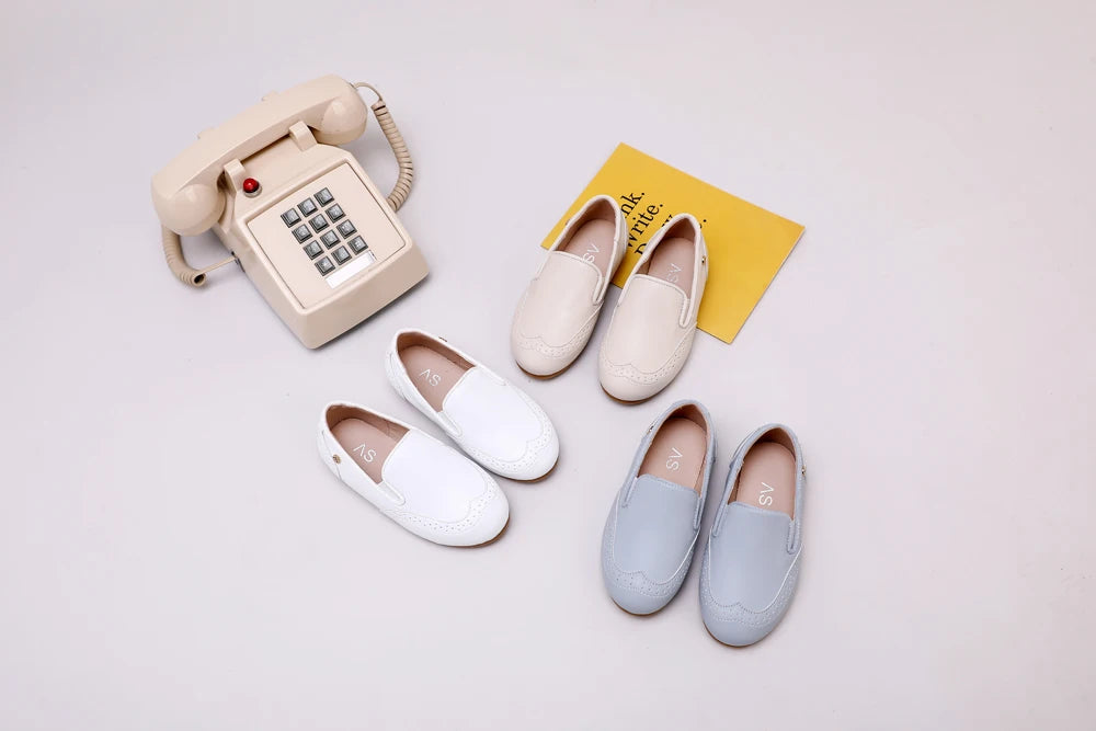 Pastel Kids Dress Shoes for Boys and Girls, Mary Jane Flats, Lace-Up Oxfords and Slip-On Styles for Weddings, Birthday Parties and Family Photos