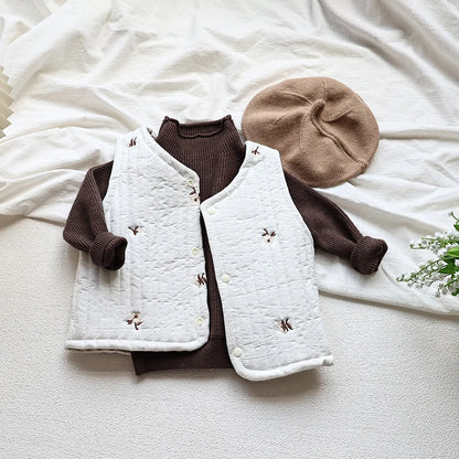 Kids Ribbed Turtleneck Sweater for Boys and Girls, Long Sleeve Knit Pullover in Beige, Brown or Black for Spring and Fall Layering, Sizes 12M-6T
