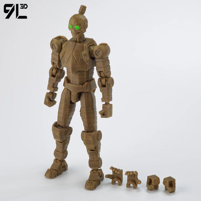 Articulated Superhero Action Figure, 3D Printed PETG Collectible with 30+ Poseable Joints, Interchangeable Parts and Accessories for Display