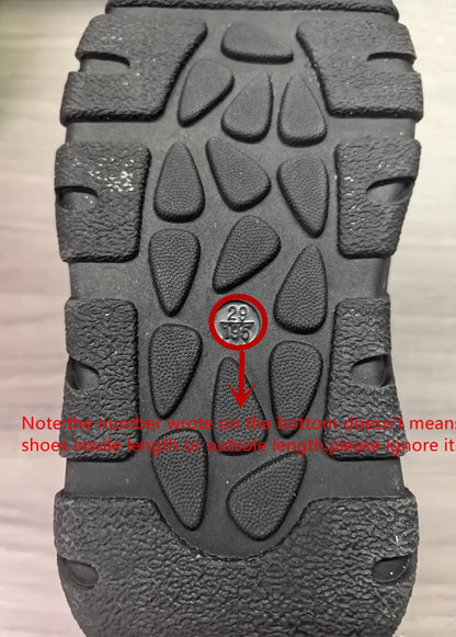 Kids Snow Boots with Toggle Laces, Warm Fur Lining and Rubber Soles for Boys and Girls, Winter Outdoor Shoes in EU Sizes 26-37