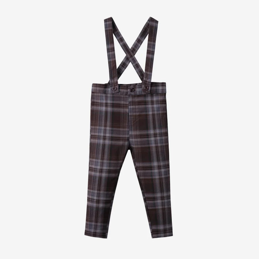 Sibling Matching Brown Plaid Clothing with Dress, Romper, Pants and Knitwear Options, AS AW26 Chestnut Styles for Babies, Kids and Teens