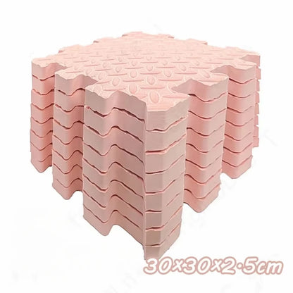 Modular Baby Floor Padding Tiles, 30 cm Interlocking Squares with 2.5 cm Thickness in 1, 4, 6 or 8-Piece Options for Supervised Nursery Play